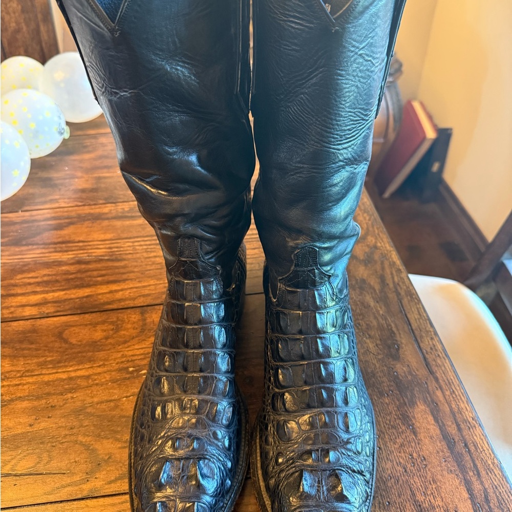 JB Hill Genuine Hornback Alligator Western
Cowboy Boots 9 1/2 B